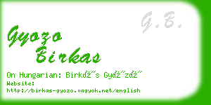 gyozo birkas business card